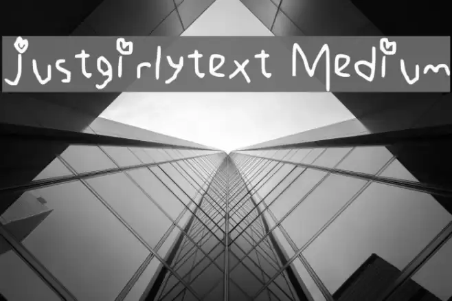justgirlytext Medium Font examples