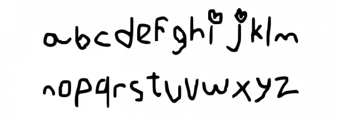 justgirlytext Medium Font LOWERCASE
