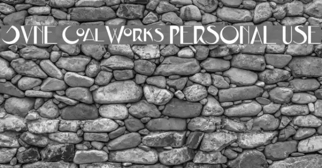 JVNE CoalWorks PERSONAL USE Font examples