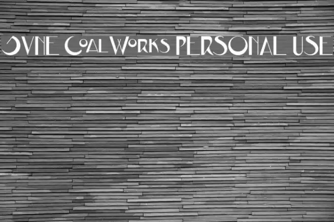 JVNE CoalWorks PERSONAL USE Font examples