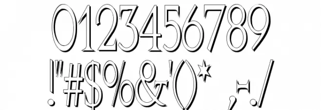 JW Brass Font OTHER CHARS