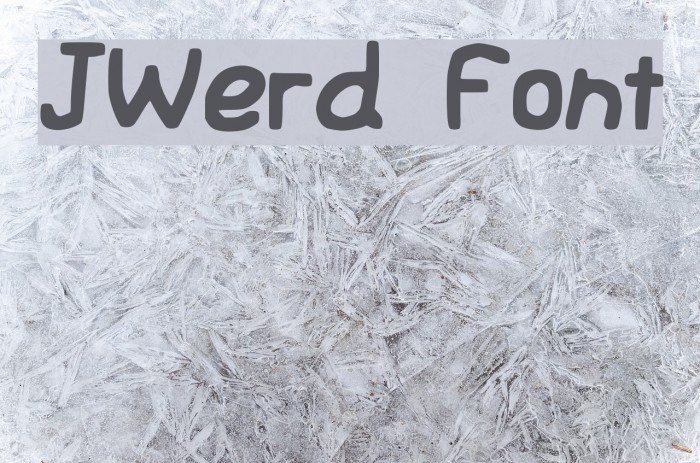 JWerd फ़ॉन्ट examples