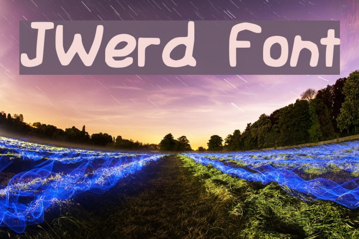 JWerd फ़ॉन्ट examples