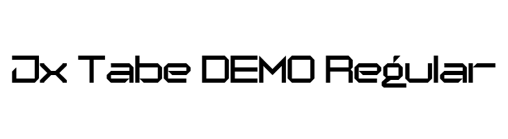 Jx Tabe DEMO Regular  नि: शुल्क फ़ॉन्ट्स डाउनलोड