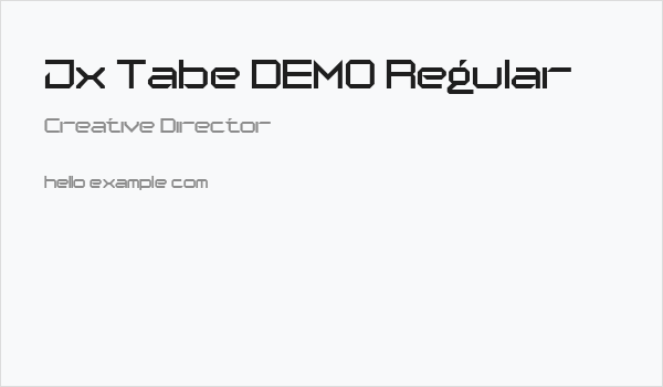 Jx Tabe DEMO Regular Business Card