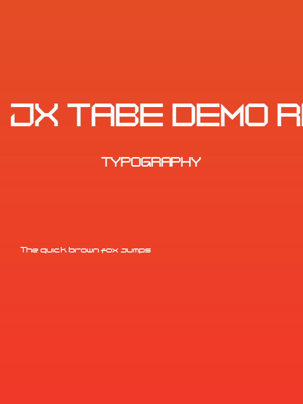 Jx Tabe DEMO Regular Poster