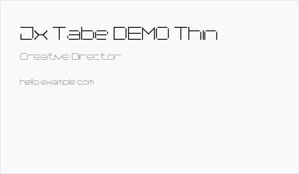 Jx Tabe DEMO Thin Business Card