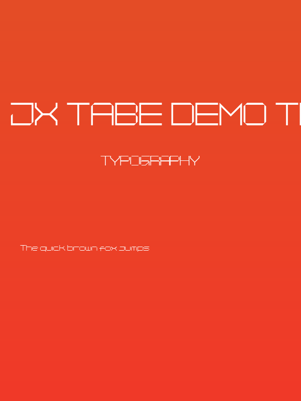 Jx Tabe DEMO Thin Poster