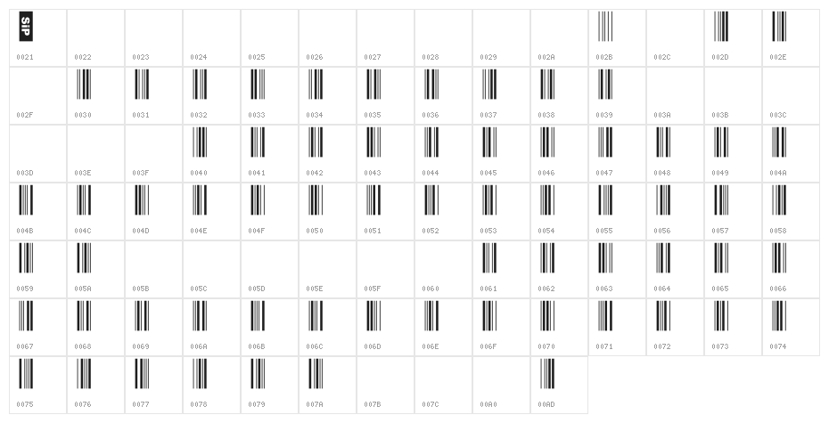 K-O-D-E-39 Hidden Character Map