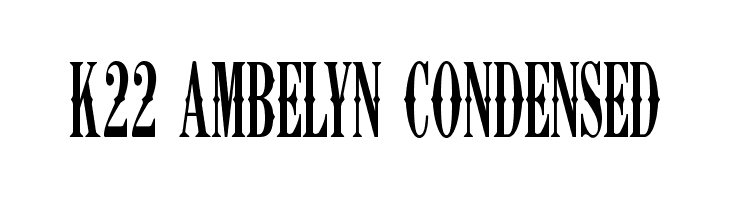 K22 Ambelyn Condensed  font caratteri gratis