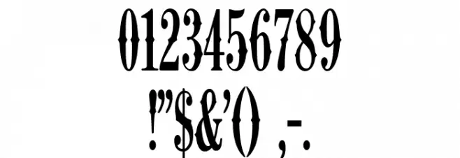 K22 Ambelyn Condensed Font OTHER CHARS