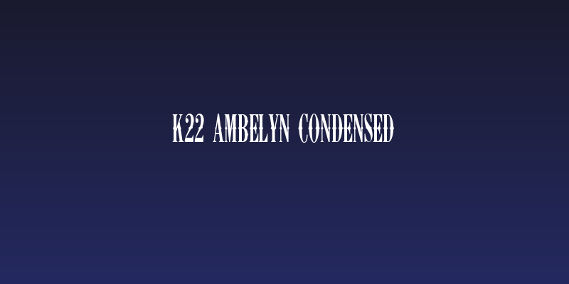 K22 Ambelyn Condensed Social Header
