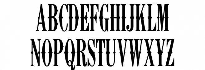 K22 Ambelyn Condensed Caratteri MINUSCOLO