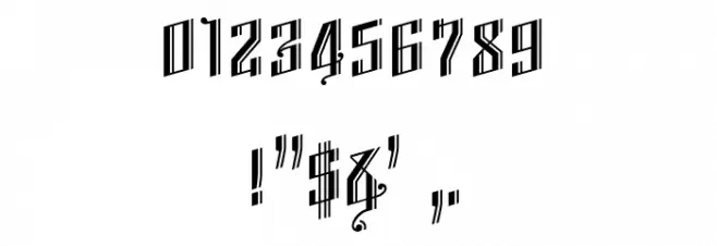 K22 Angular Text Font OTHER CHARS