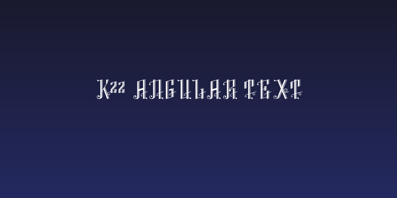 K22 Angular Text Social Header