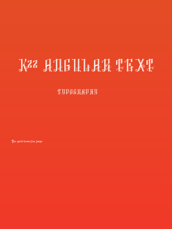 K22 Angular Text Poster