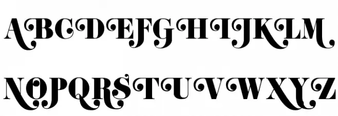 K22 Didoni Swash Font Litere mari