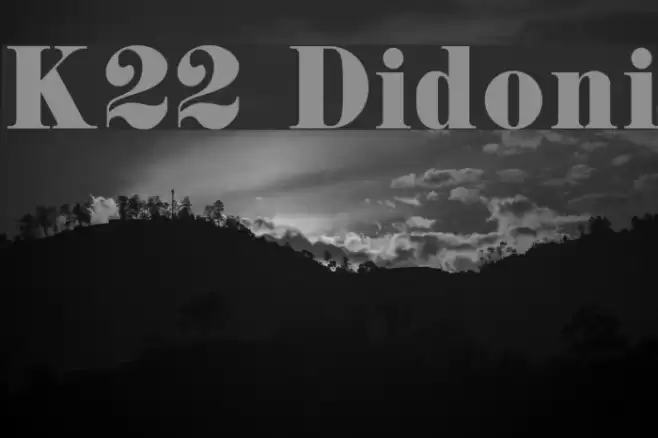 K22 Didoni Font examples