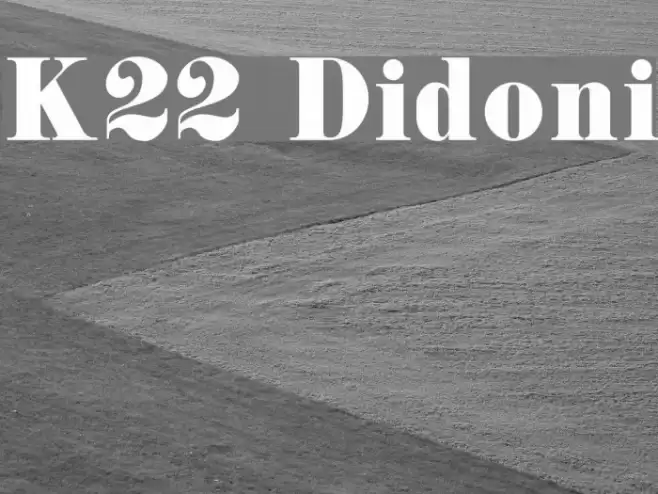 K22 Didoni Font examples