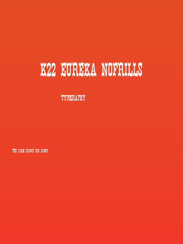 K22 Eureka NoFrills Poster