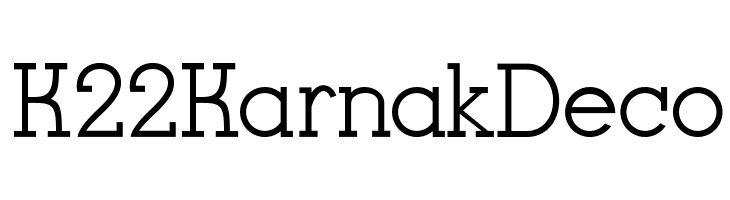K22 Karnak Deco  font caratteri gratis