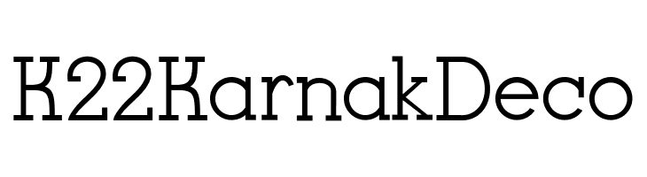 K22 Karnak Deco  font caratteri gratis