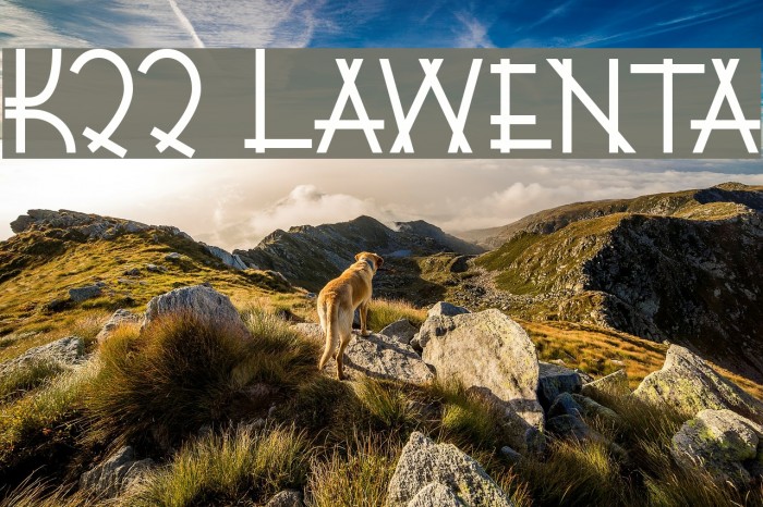 K22 Lawenta フォント examples