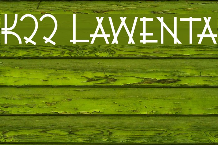 K22 Lawenta フォント examples