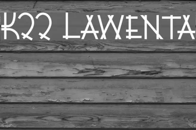 K22 Lawenta Font examples