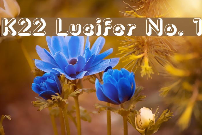 K22 Lucifer No. 1 Font examples