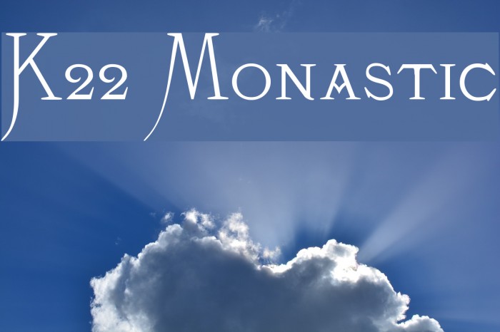 K22 Monastic Font examples
