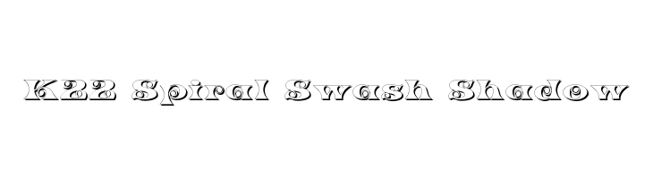 K22 Spiral Swash Shadow  नि: शुल्क फ़ॉन्ट्स डाउनलोड
