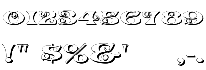 K22 Spiral Swash Shadow Font Alte caractere