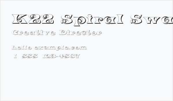 K22 Spiral Swash Shadow Business Card