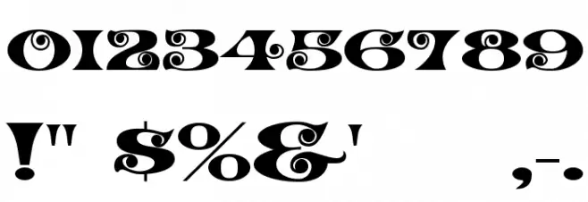 K22 Spiral Swash Font OTHER CHARS