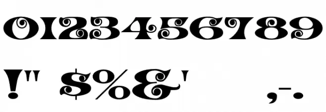 K22 Spiral Swash Font OTHER CHARS