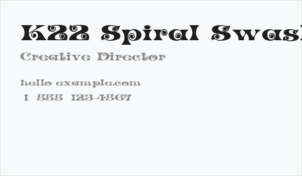 K22 Spiral Swash Business Card
