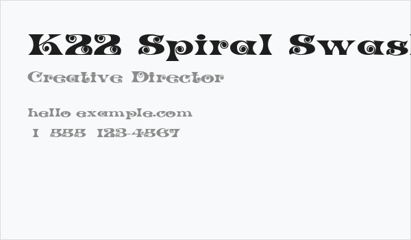 K22 Spiral Swash Business Card