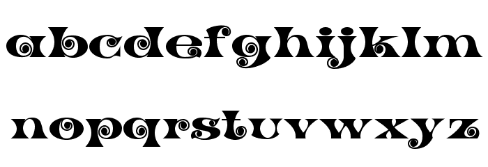 K22 Spiral Swash Font LOWERCASE