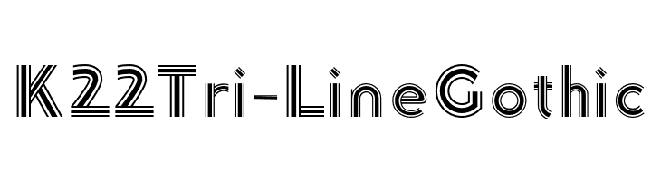 K22 Tri-Line Gothic  Descarca Fonturi Gratis