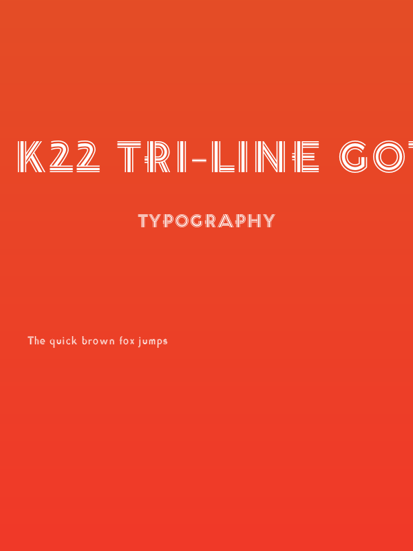 K22 Tri-Line Gothic Poster
