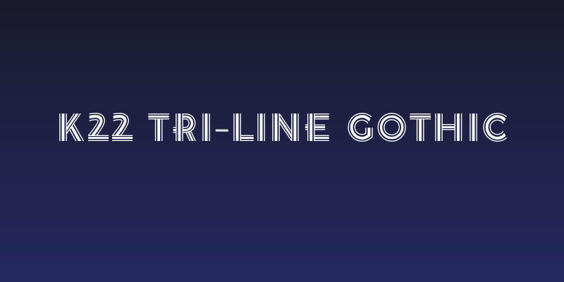 K22 Tri-Line Gothic Social Header