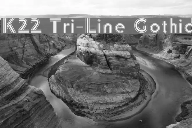 K22 Tri-Line Gothic Font examples