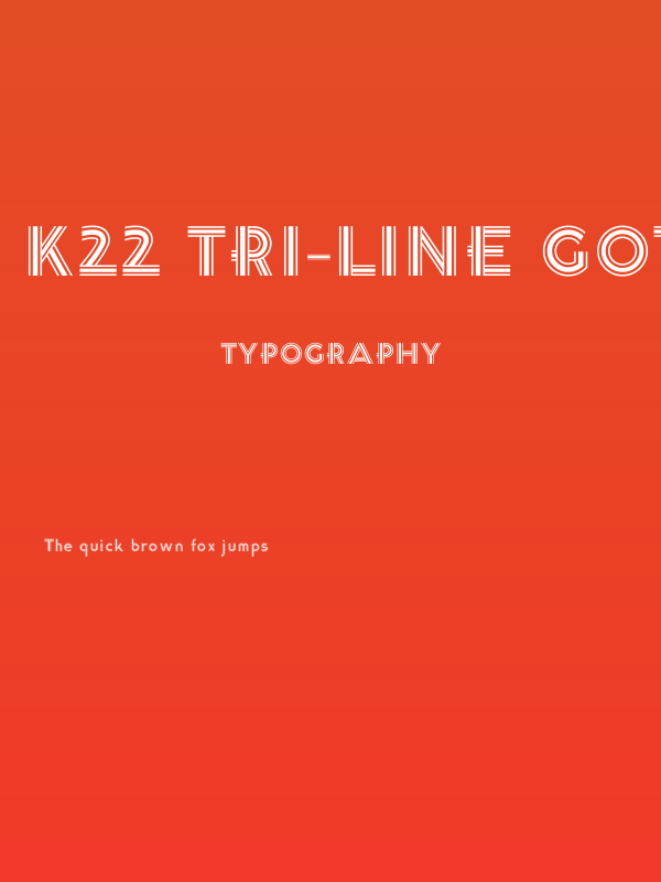 K22 Tri-Line Gothic Poster