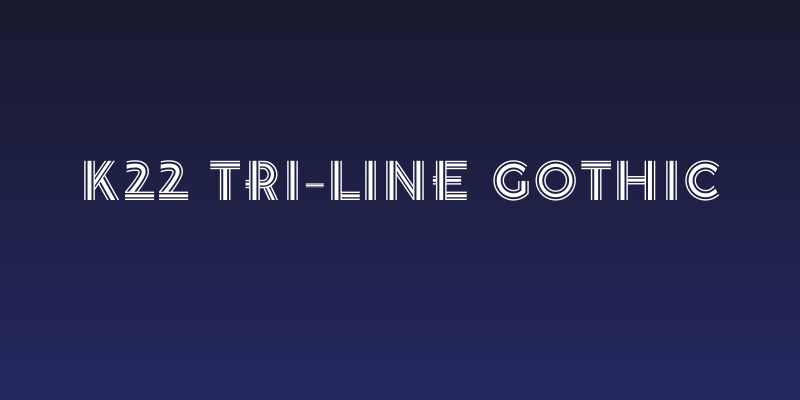 K22 Tri-Line Gothic Social Header