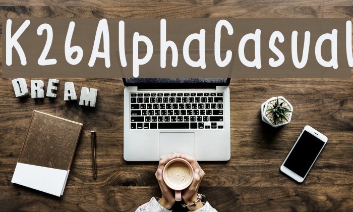 K26AlphaCasual Font examples
