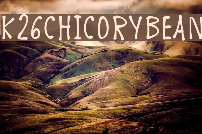 K26ChicoryBean Font examples