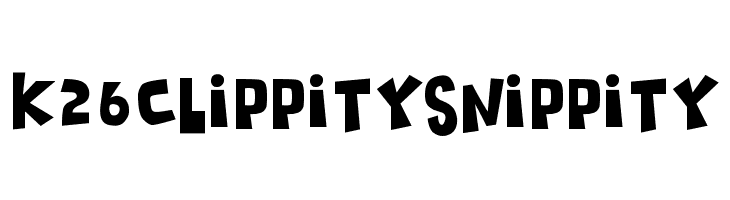 K26ClippitySnippity  フリーフォントのダウンロード