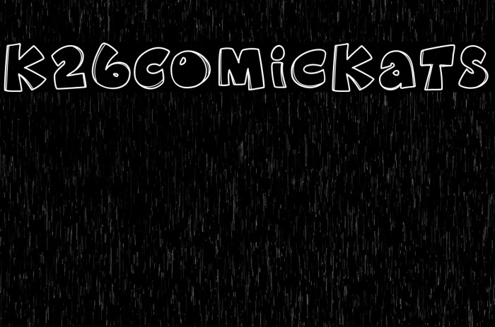 K26ComicKats Font examples