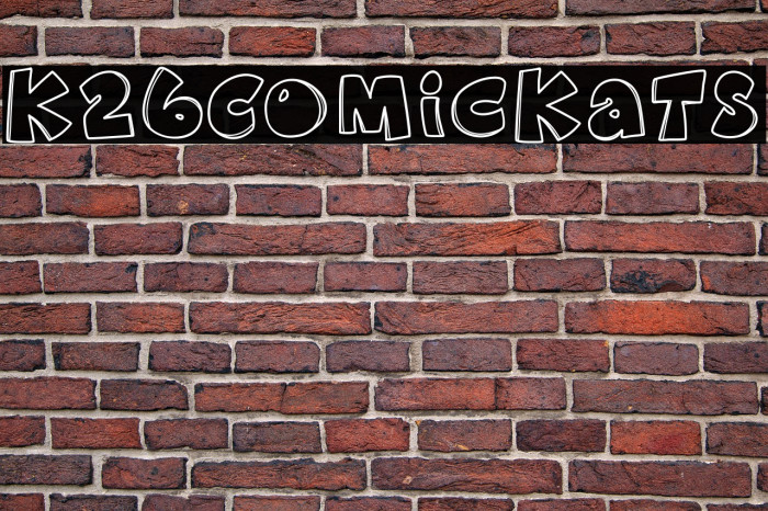 K26ComicKats Font examples